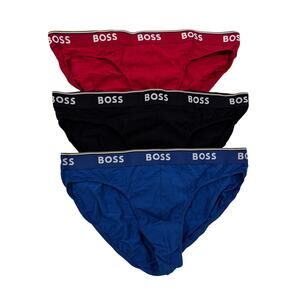 M3-55 BOSS Men's Cotton Stretch Underwear Briefs Logo Waistband 3-PACK 2XL